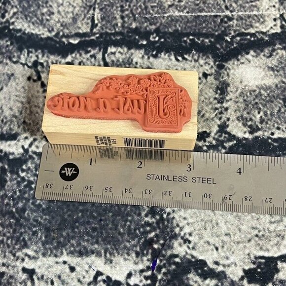 PSX D-3337 E-510 SEASON'S GREETINGS & JUST A NOTE Rubber Stamp - Picture 8 of 9